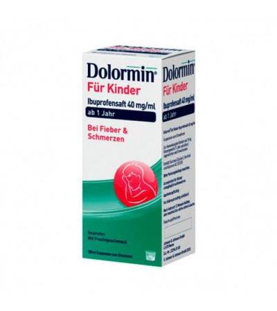 Сироп от боли для детей DOLORMIN für Kinder Ibuprofensaft 40 mg/ml Suspension 100 мл Dolormin