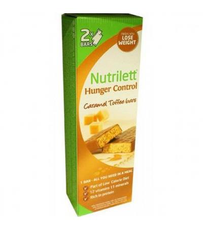Плитки для похудения с ириской и карамелью Hunger Control Caramel Toffee Bars 60 гр. х 2 шт. Nutrilett