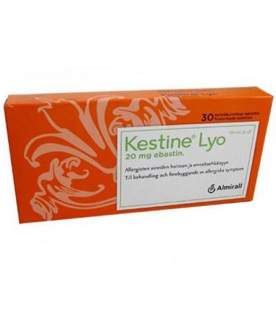 Таблетки от аллергии покрытые оболочкой KESTINE Lyo 20 мг 30 шт. Almirall