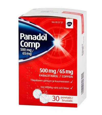 Таблетки шипучие жаропонижающие PANADOL Cofein 500 / 65 мг 30 шт. GlaxoSmithKline