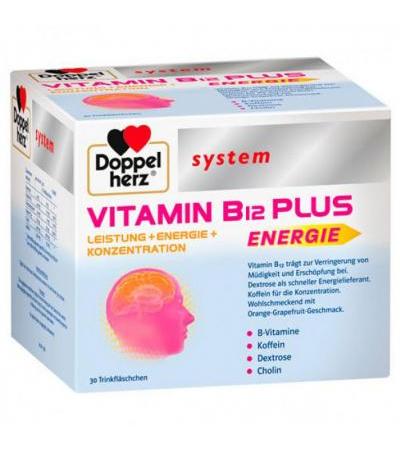 Витамин B12 Vitamin B12 Plus system 30 шт 25 мл питьевые бутылочки DoppelHerz
