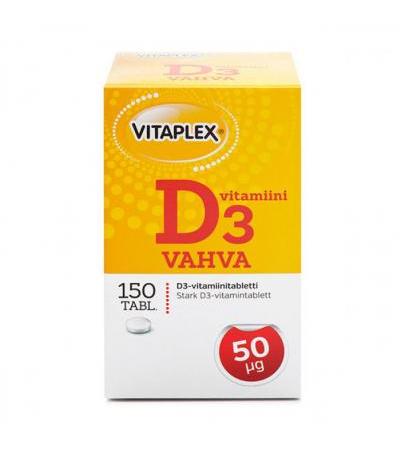 Витамин Д3 50 мкг D3 Vahva 150 таблеток Vitaplex