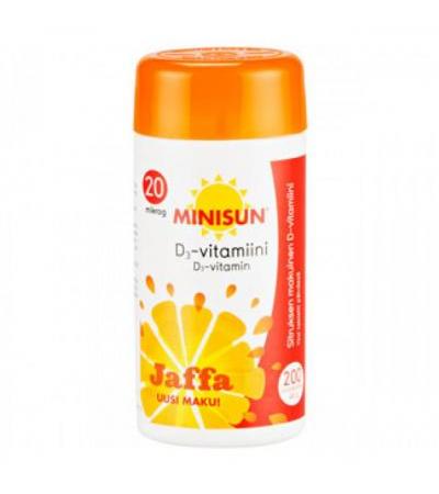 Витамин Minisun D3 10 мкг JAFFA жевательные таблетки 200 шт