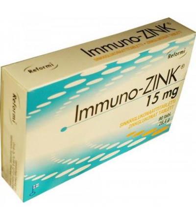 Витамины имуномодулирующие (для восполнения дефицита цинка) Reformi Immuno-Zink 15 мг 90 таблеток