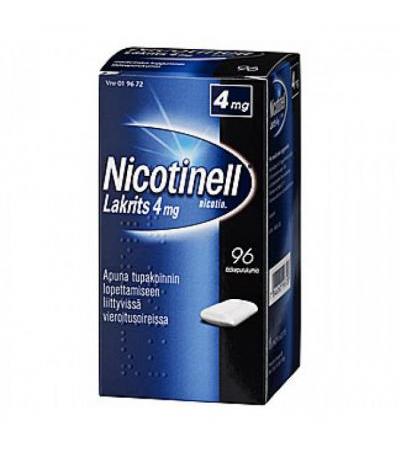 Жевательная резинка NICOTINELL LAKRITS 4 MG 96 шт NICOTINELL